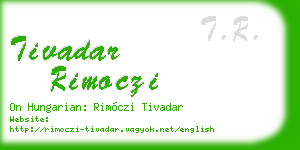 tivadar rimoczi business card